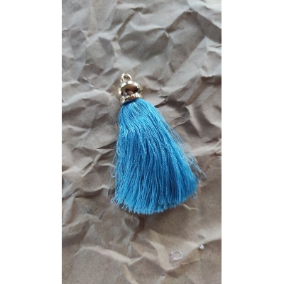 Кисточка шелковая 8,5 см, голубая