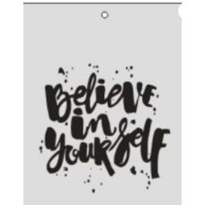 Табличка "Believe in yourself" серебро, 6х8 см