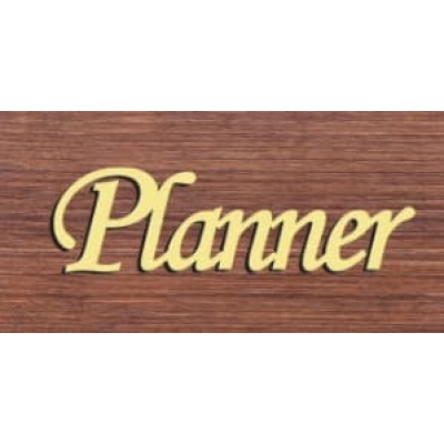 Табличка "Planner" золото, 82х25мм