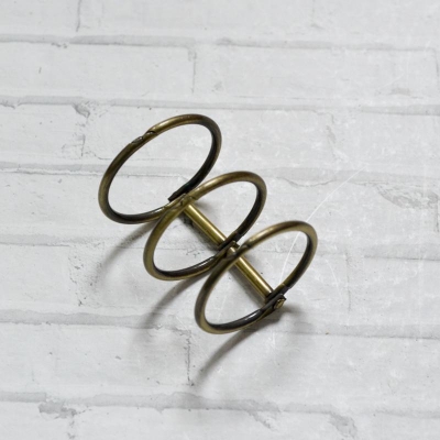 Кольцевой механизм на три кольца, диаметр 3 см, бронза