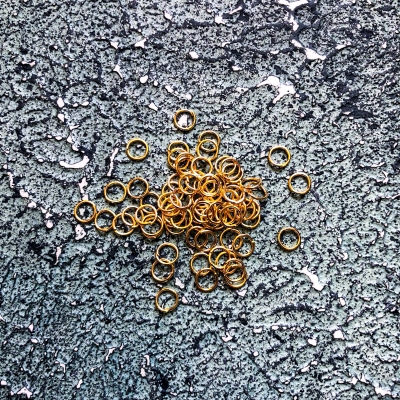 Колечко металлическое разъемное 0,7х6 мм, золото, 20 шт