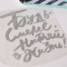 Надпись из серебряного термотрансфера с глиттером Будь смелее, 14х11,5 см