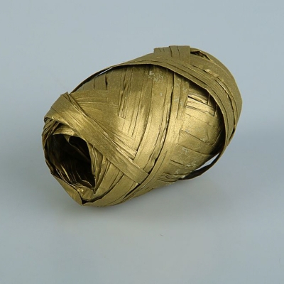 Рафия метализированная золото 3.5 мм х 10 м