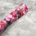 Кожзам на тканевой основе с цветами, отрез 34х45 см, розовые оттенки
