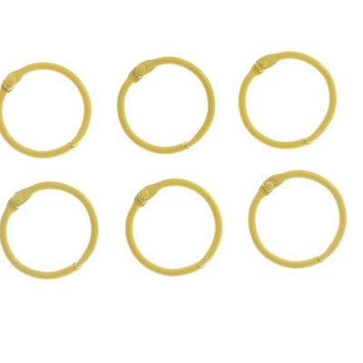 Кольца для творчества "Жёлтое" набор 6 шт d=3 см