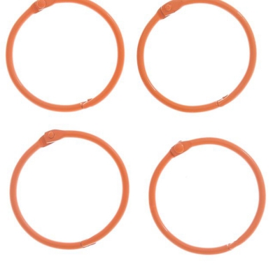 Кольца для творчества "Оранжевое" набор 4 шт d=4,5 см