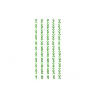 Полужемчужинки клеевые 4мм зеленые, 125шт