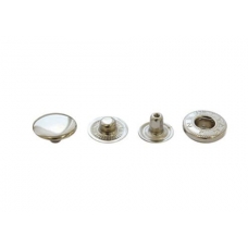 Кнопка Альфа (сталь) 15 мм, серебро, 100шт.