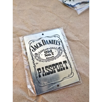 Табличка "Jack Daniel's" серебро, 6х8 см