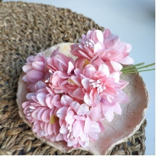 Набор цветов тканевых Хризантемы - розовый