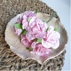 Набор цветов тканевых Розы - розовый