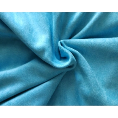 Замша двухсторонняя "Сочный голубой", 25х70 см